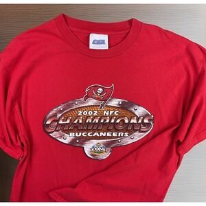 Vintage Tampa Bay‎ Buccaneers T-Shirt Y2K Super Bowl 2002 CSA Champions Sz XL